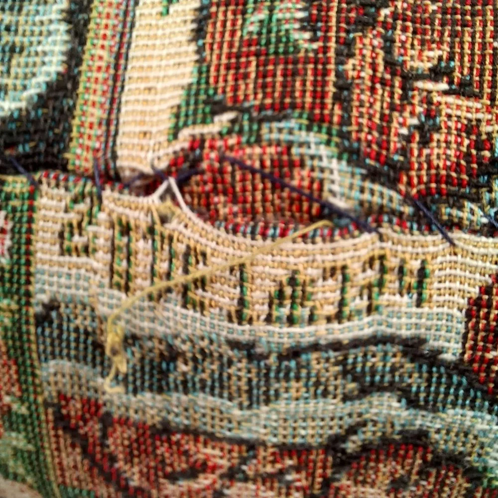 Tapestry Sofa Throw Pillow 16x19 Cottagecore Fruit Jam Raspberry  Marmalade Vtg - Picture 10 of 10